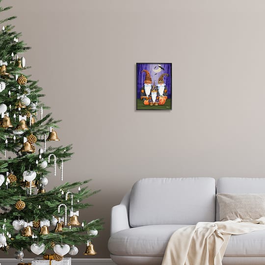 Stupell Industries Halloween Gnomes Framed Giclee Art